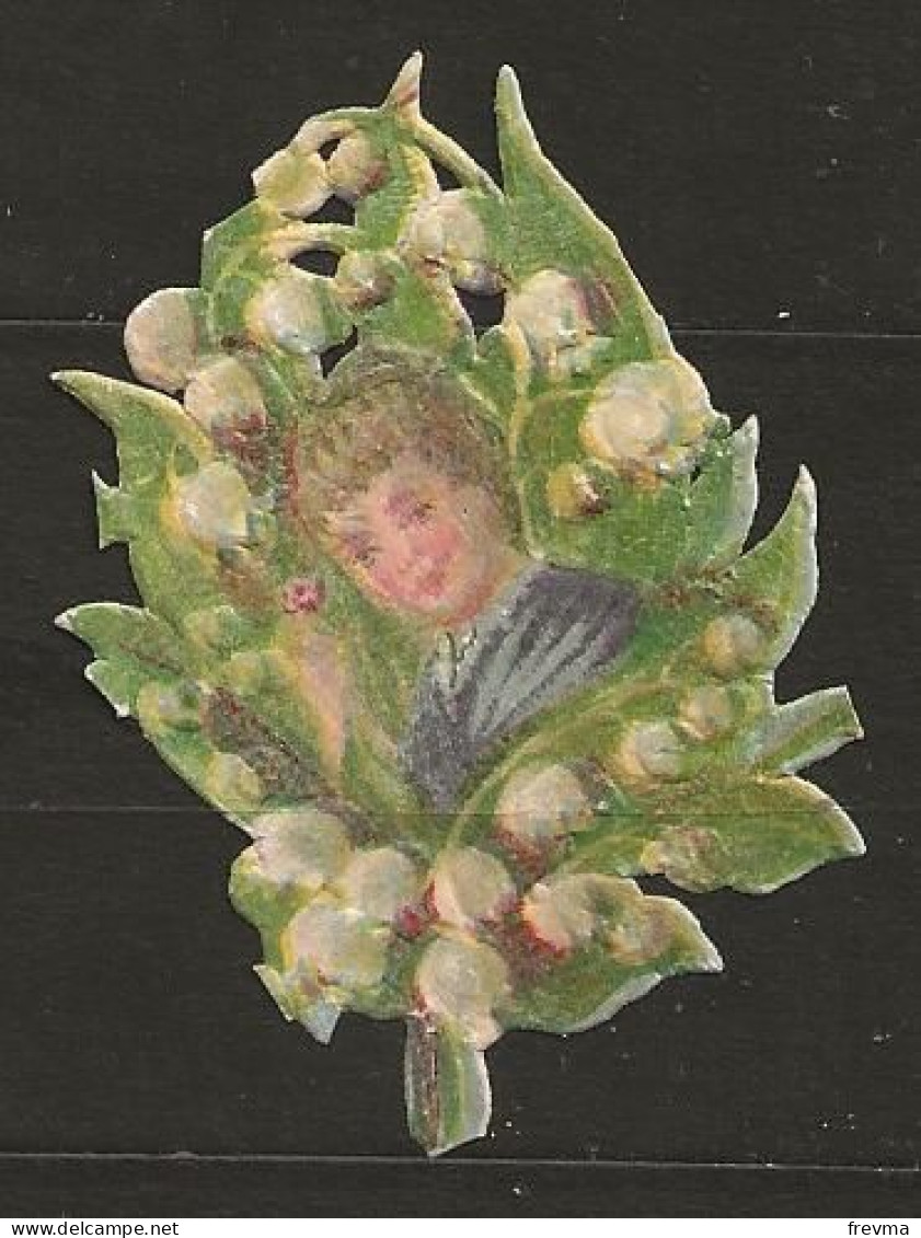 Découpis Gaufrée Fleur Muguet Année 1900 - Fleurs