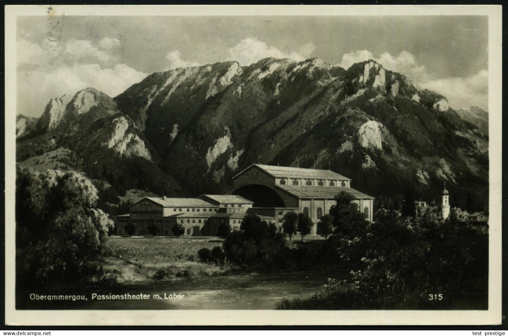 OBERAMMERGAU/ ***/ JUBILÄUMS-/ PASSIONSSPIELE... 1934 (6.9.) MWSt = Kreuz Mit Schweißtuch , S/w.-Foto-Ak.: Passionstheat - Christendom