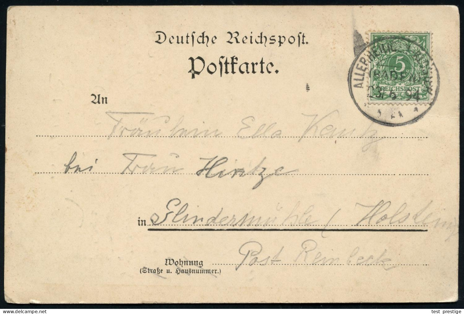 ALLERHEILIGEN-KLOSTER 1894 (3.6.) 1K-Segment Auf S/w.-Ak-Vorläufer: ALLERHEILIGEN Mit Kloster-Ruine , Bedarf - KLÖSTER & - Abbeys & Monasteries