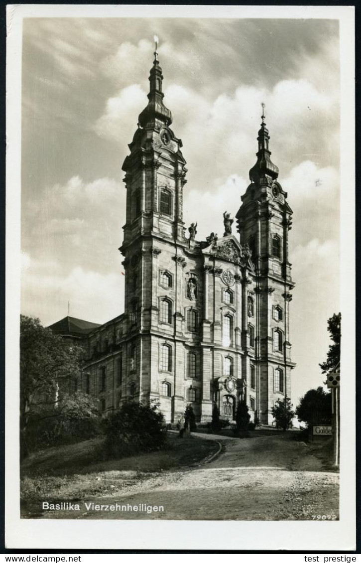 LICHTENFELS/ ***/ Vierzehnheiligen 1936 (17.9.) MWSt = Barock-Basilika "Vierzenheiligen" (des Klosters Banz), Motivgleic - Abbeys & Monasteries