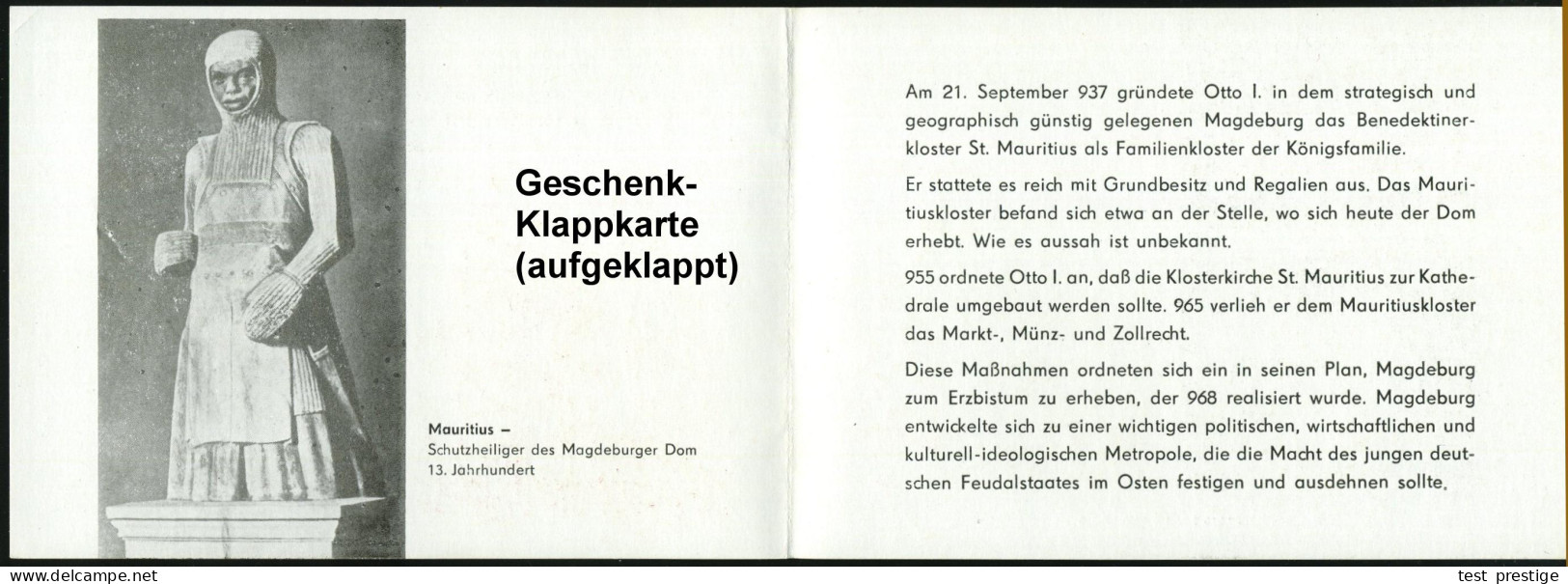 Magdeburg 1987 (Sept.) PP 10 Pf. PdR., Grün: Otto Und Editha = Kaiser Otto I. (mit Ehefrau Auf Dem Thron) Ungebr. + Moti - Sonstige & Ohne Zuordnung