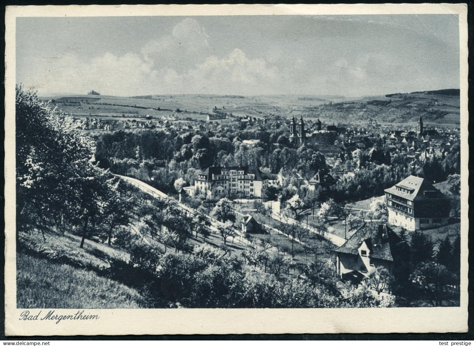 BAD MERGENTHEIM/ 1/ Das Heilbad Für/ ..Fettsucht/ ..Zucker 1941 (16.6.) MWSt = Betender Kreuzritter (zu Pferd) Monochrom - Autres & Non Classés