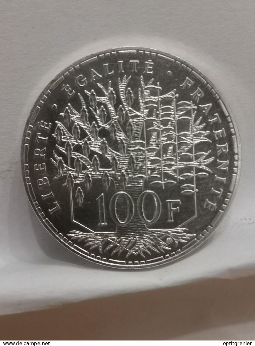 100 FRANCS ARGENT PANTHEON 1990 15011 EX.  FRANCE / SILVER - 100 Francs