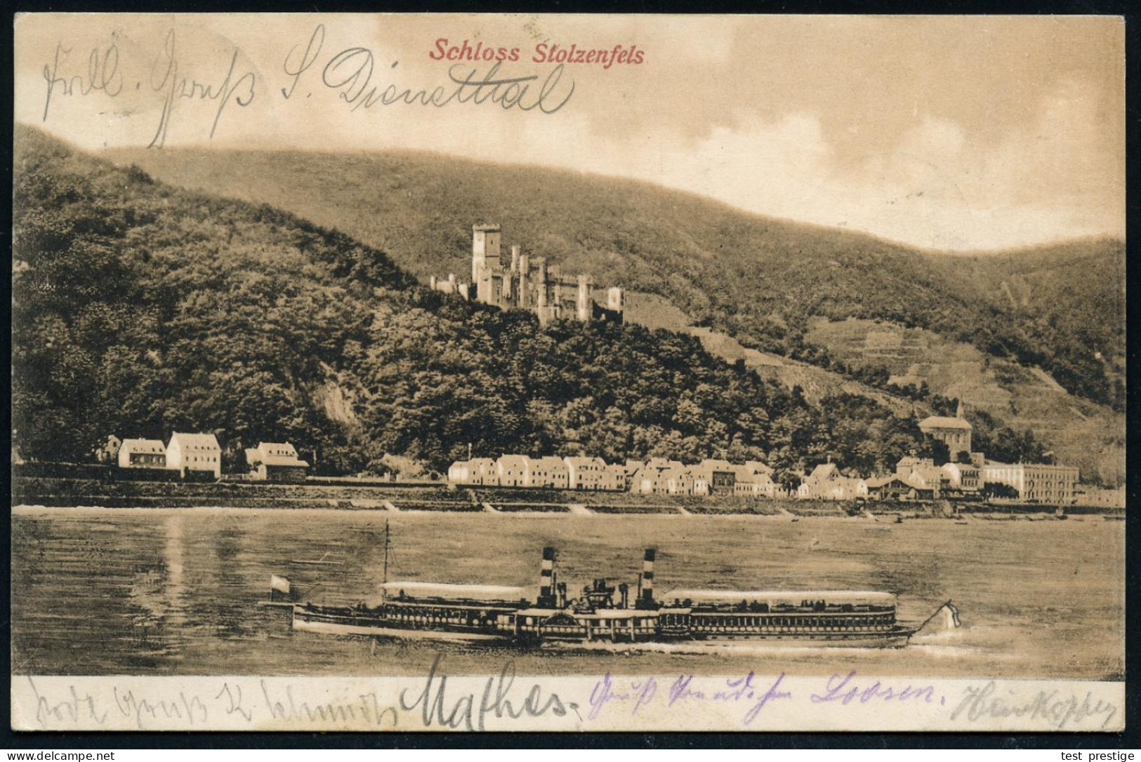 Koblenz-Capellen 1906 (8.7.) 1K-Segment: CAPELLEN/ (BZ COBLENZ) Auf Sonderkarte: Deutschnationaler Handlungsgehilfen-Ver - Autres & Non Classés