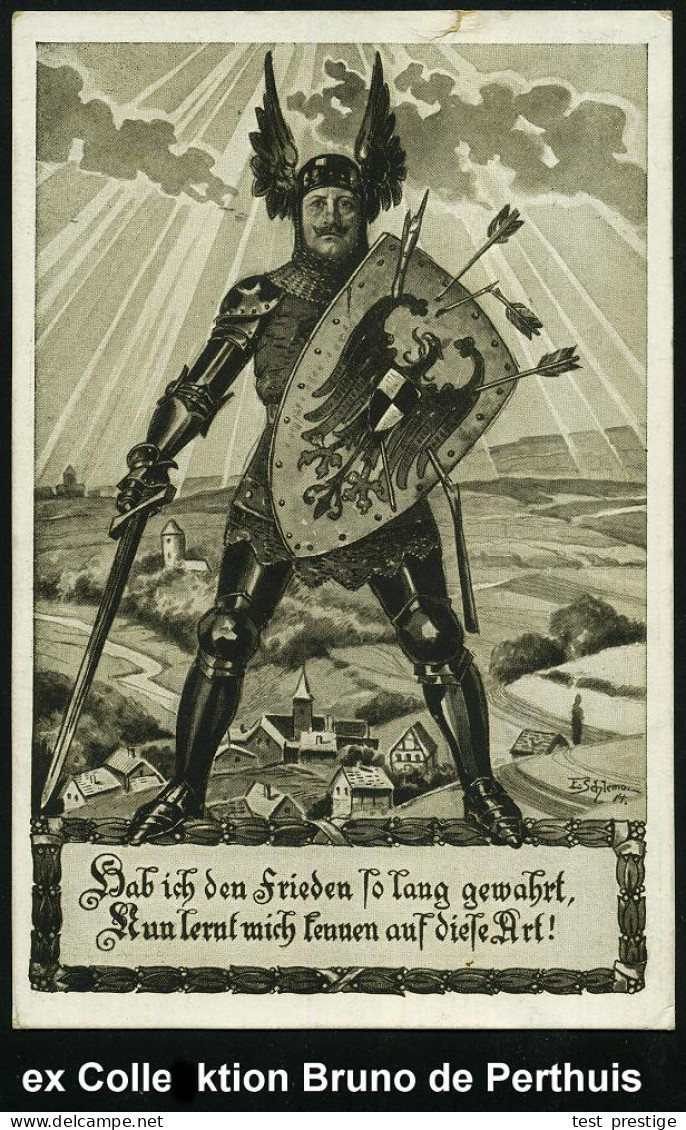 DEUTSCHES REICH 1915 (1.1.) Monochrome Propaganda-Künstler-Ak.: Hab Ich Den Frieden So Lang Gewahrt.. = Wilhelm II. Als  - Otros & Sin Clasificación