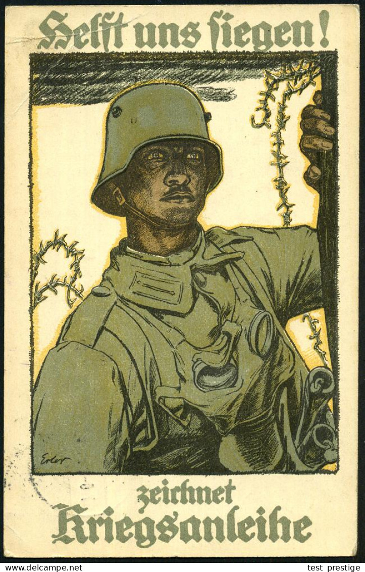 Berlin-Waidmannslust 1917 (11.4.) 1K-Gitter: WAIDMANNSLUST/*** + 2L: Jnf.Reg.203 + Zensur-Ra. (Mühlhausen) Teils Undeutl - Guerre Mondiale (Première)