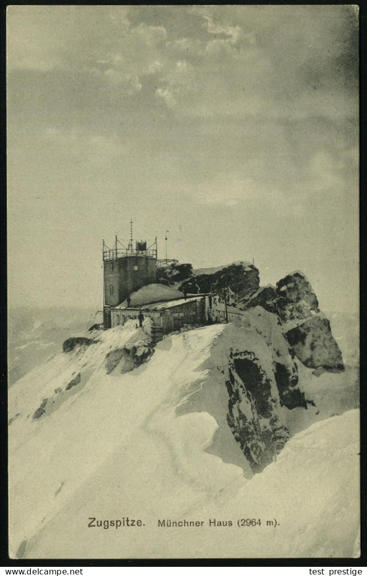 GARMISCH-/ *c/ PARTENKIRCHEN 1917 (24.7.) 1K-Gitter + Viol. HdN: "Münchner Haus"/auf Der Zugspitze/ D.u.Oe.A.-V.. (Edelw - Guerre Mondiale (Première)