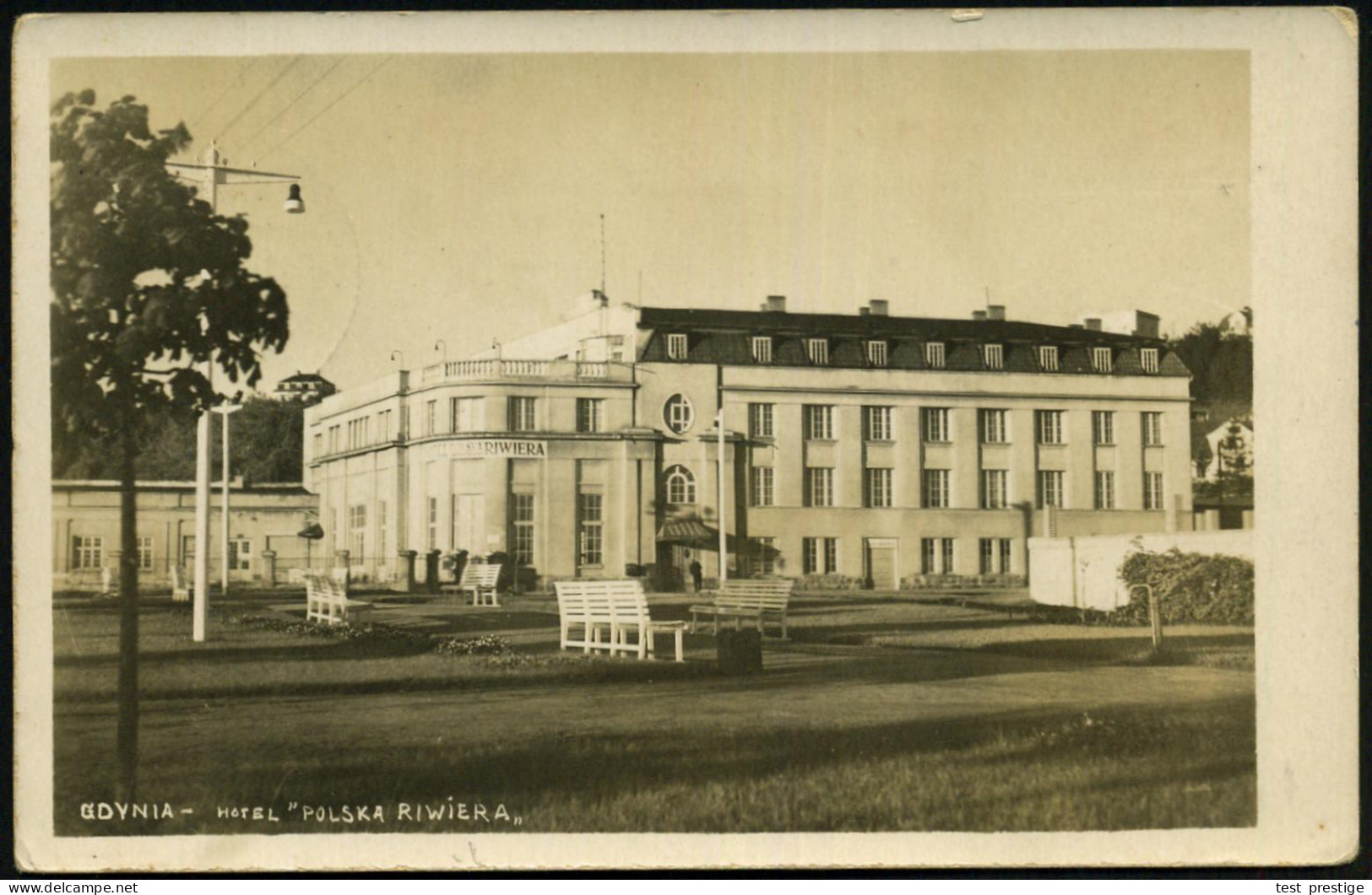 DANZIG 1939 (18.9.) Seltener 2K-Steg: FELDPOST/I/ D Z G (Mi.1 + 150.- EUR, 2009), S/w.-Feldpost-Ak.: GDYNIA HOTEL "Polsk - Sonstige & Ohne Zuordnung