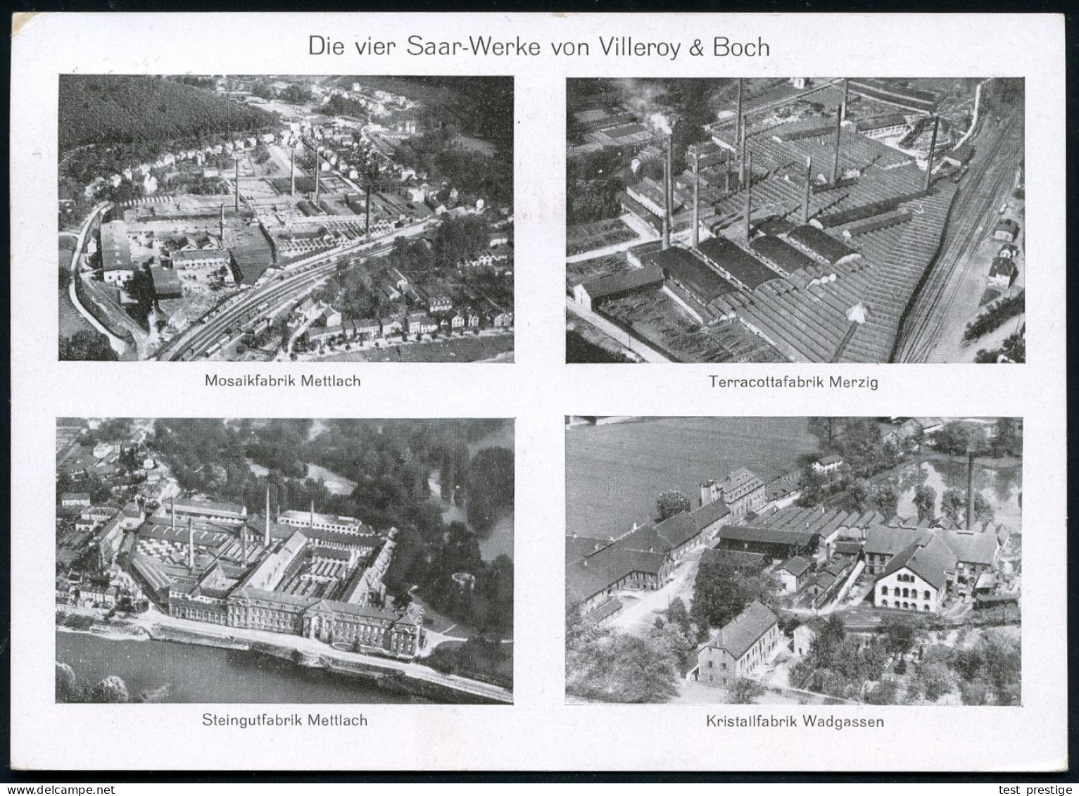 METTLACH/ *(SAAR)/ A 1935 (18.2.) 1K-Brücke Auf MiF Saar 50 C. U. DR 6 Pf. Saar-Abstimmung Auf Seltener S/w.-Propagan-da - Autres & Non Classés