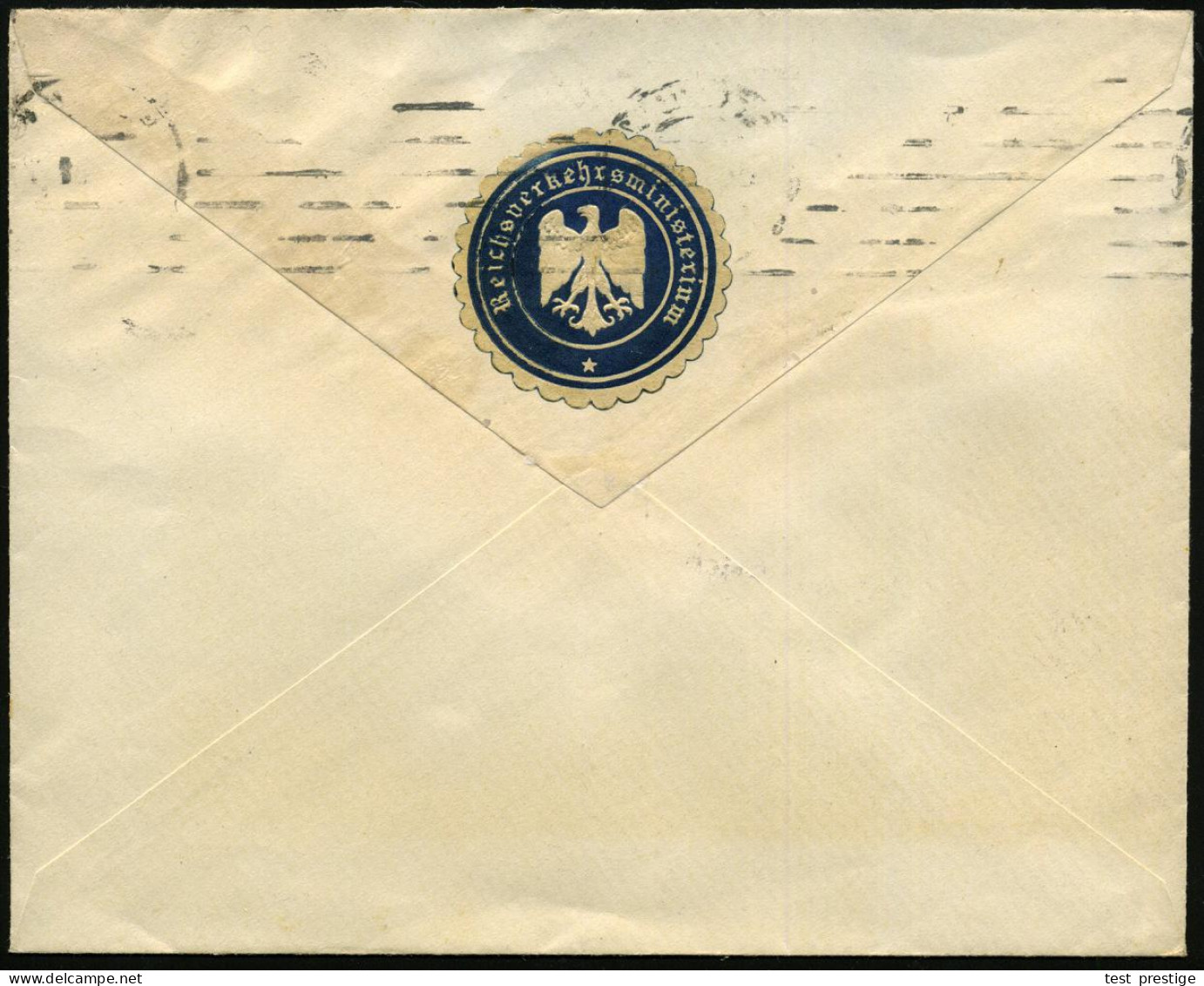 BERLIN W./ D9D 1924 (5.12.) Band-MaSt + 1L: FdAR + 1K-HdN: Der Reichsverkehrsminister/ Ministerial-/Kanzlei (Weimarer Ad - Autres & Non Classés