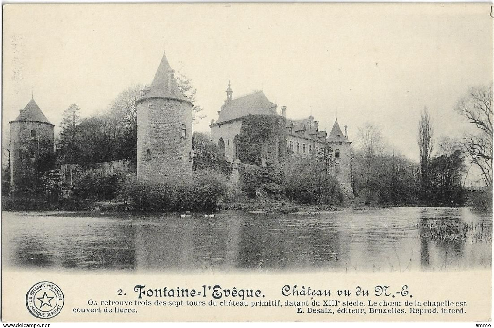 Fontaine-l'Evêque   *  Château Vu Du N.E. - Fontaine-l'Eveque