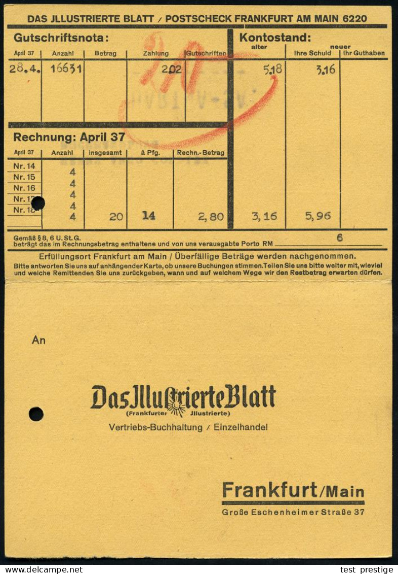 FRANKFURT (MAIN) 1/ Frankfurter Zeitung/ - Man Muß Sie/ Täglich Lesen! 1937 (18.5.) AFS Francotyp = Einzige Zeitung, Die - Autres & Non Classés