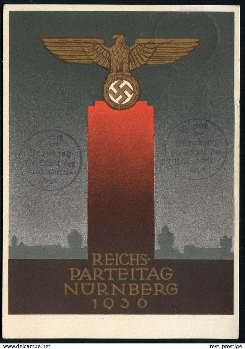 NÜRNBERG/ 2/ A/ DSDR/ Die Stadt Der/ Reichs-/ Parteitage 1936 (17.9.) MWSt, Teils Sütterlin Auf EF 6 Pf. "Reichs-parteit - Otros & Sin Clasificación