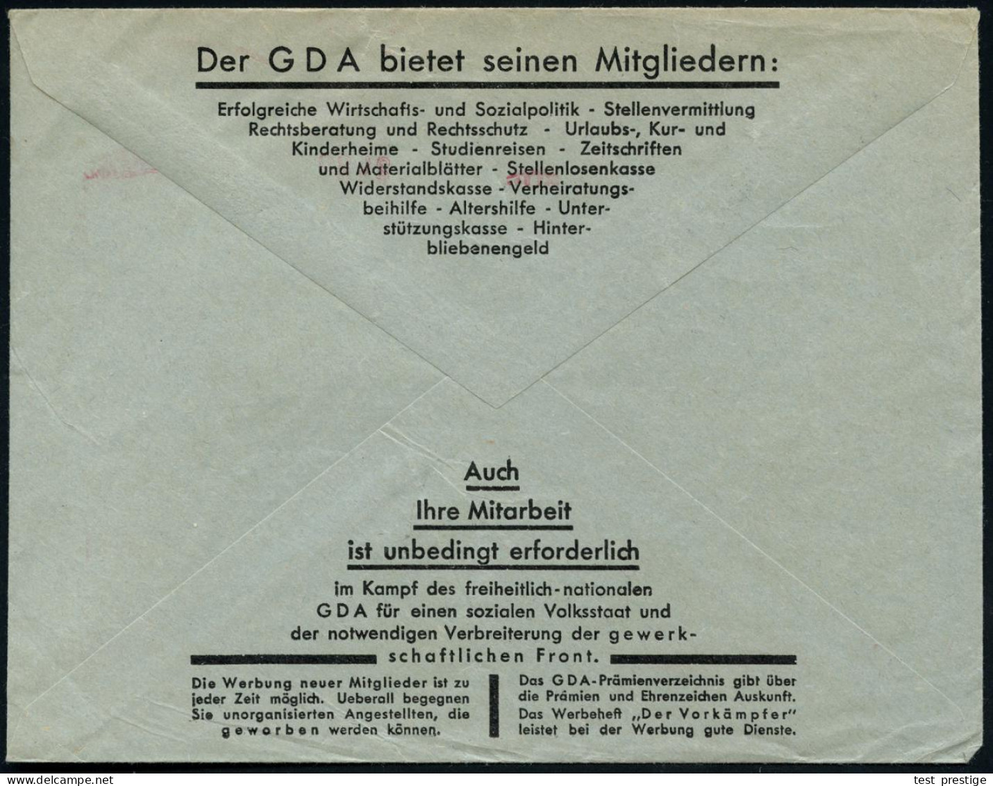 BERLIN W/ 35/ GDA/ Gewerkschaftsbund Der Angestellten.. 1933 (4.3.) Seltener AFS Francotyp = GDA-Logo Mit Liktorenbündel - Sonstige & Ohne Zuordnung