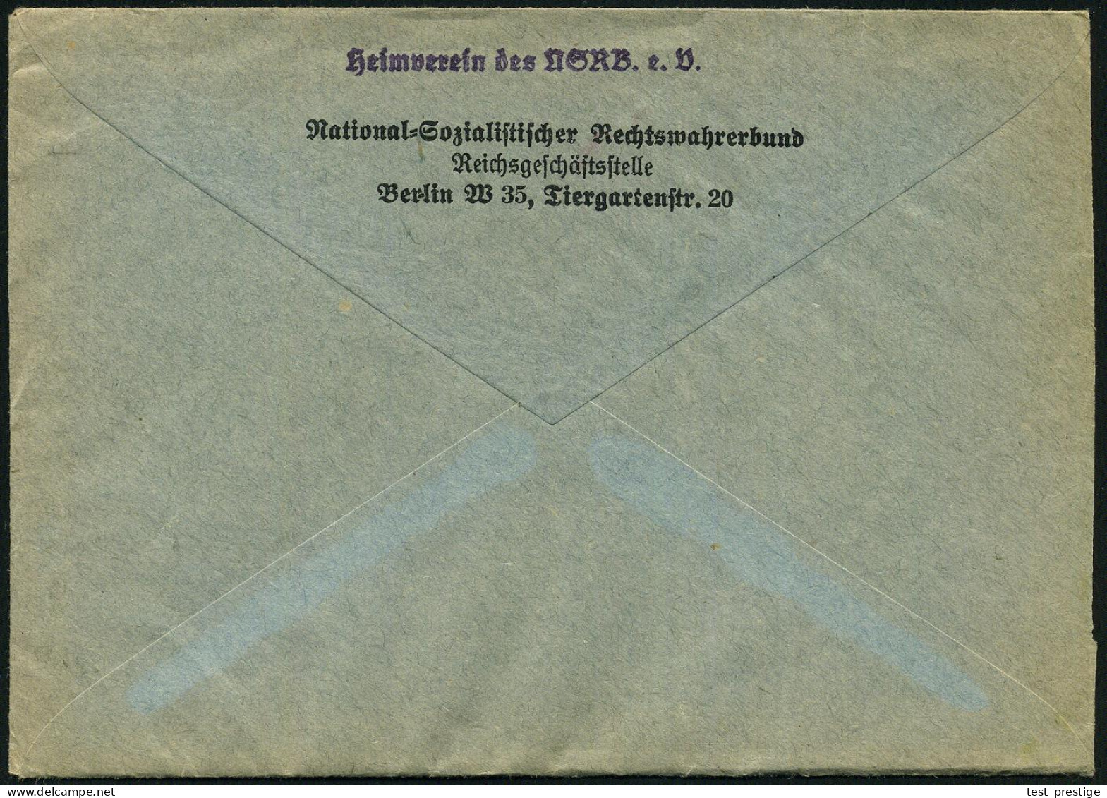 BERLIN W/ 35/ National-/ Sozialistischer/ Rechtswahrer-/ Bund/ Reichsführung 1941 (31.7.) AFS Francotyp = N.S.R.B.-Logo  - Other & Unclassified