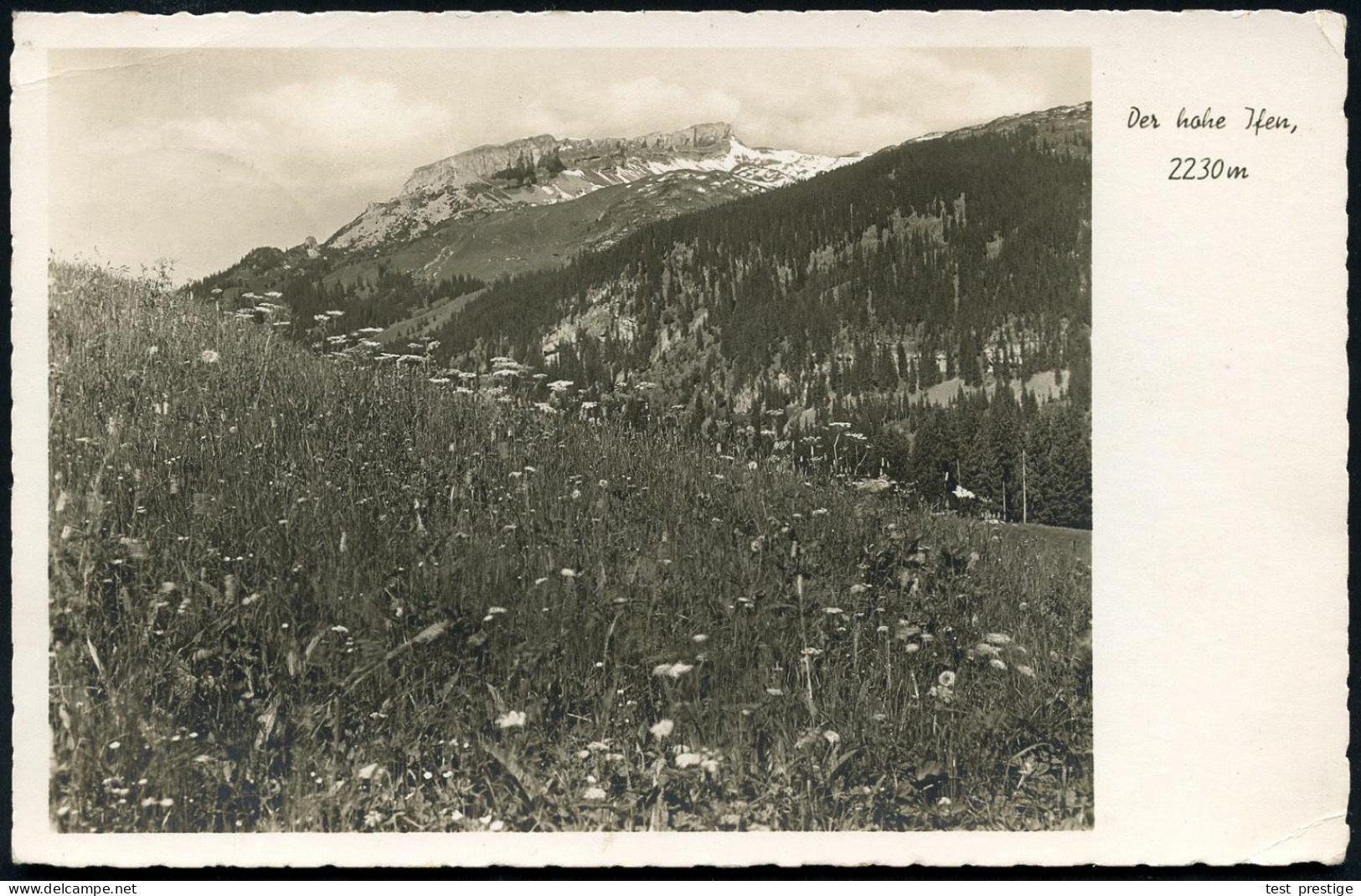 HIRSCHEGG (KLEINWALSERTAL)Sommerfrische.. 1942 (17.8.) HWSt = Ehem. Zollausschlußgebiet Auf EF 6 Pf. Hitler , S/w.-Foto- - Sonstige & Ohne Zuordnung