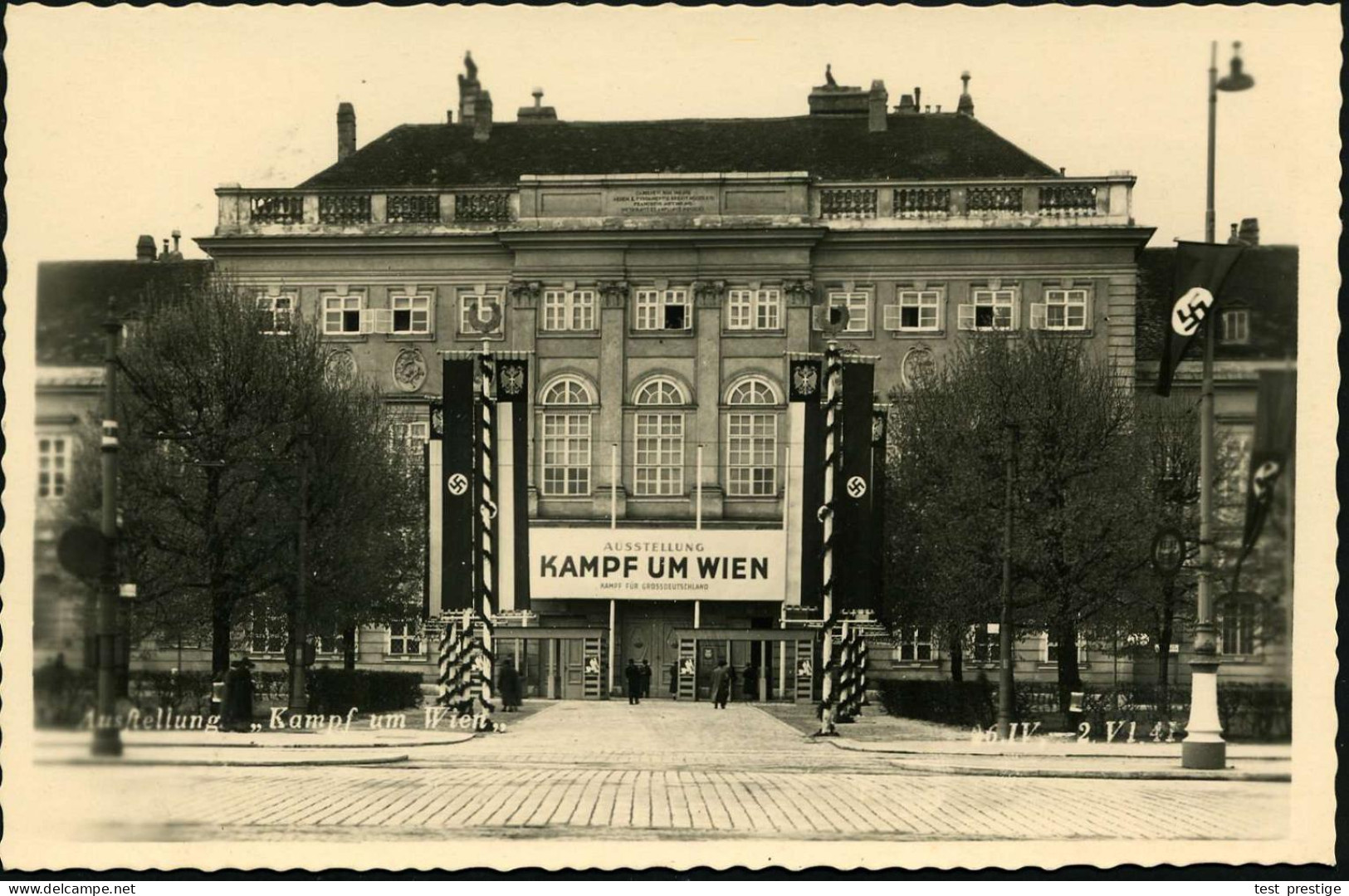 WIEN/ A/ AUSSTELLUNG "KAMPF UM WIEN" 1941 (3.5.) SSt Auf EF 6 Pf. Wiener Messe (Mi.769) Klar Gest. S/w.-Ausstellung-Ak.: - Sonstige & Ohne Zuordnung