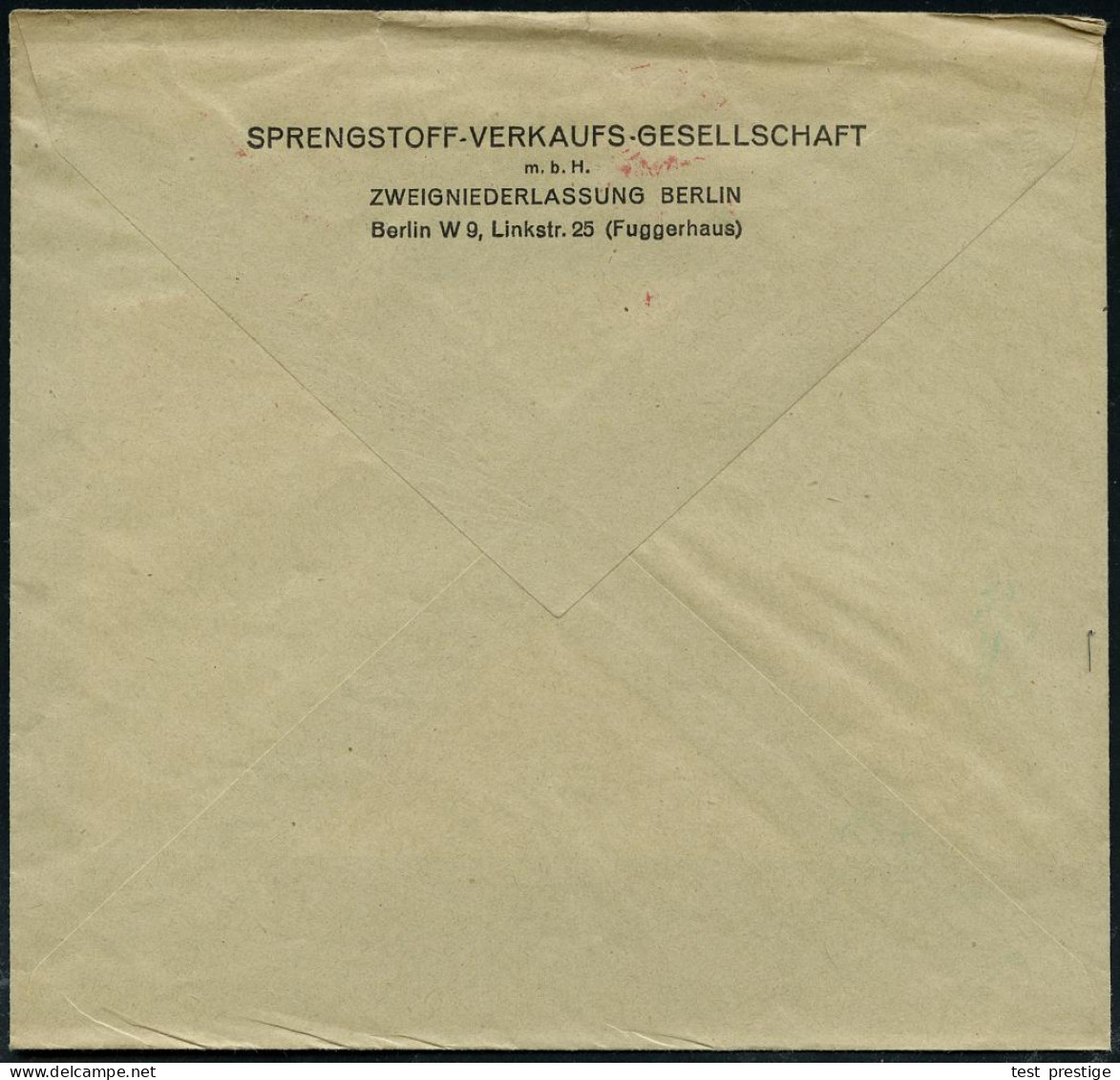 BERLIN W/ 9/ Spengstoff 1927 (4.11.) Früher AFS Francotyp , Rs. Abs.Vordr.: SPRENGSTOFF-VERKAUFS-GmbH..(Fuggerhaus), Ort - Autres & Non Classés