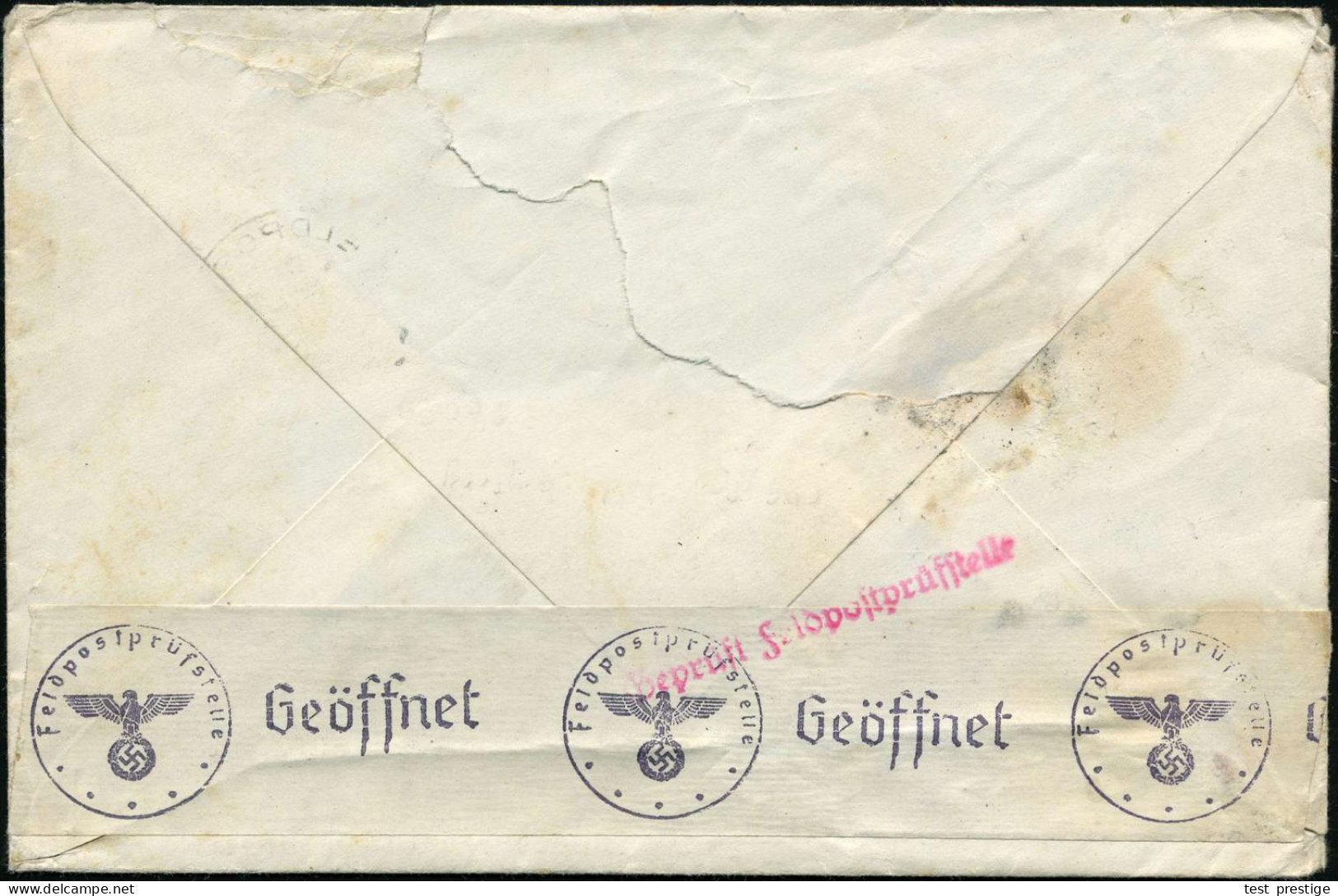 Berlin-Zehlendorf 1942 (30.3.) 1K: FELDPOST/b/--- + Bl. 1K-HdN: Fp.Nr. 43076 = Baustab  S P E E R  Ostbau, OT (Bf. Rs. K - Guerre Mondiale (Seconde)