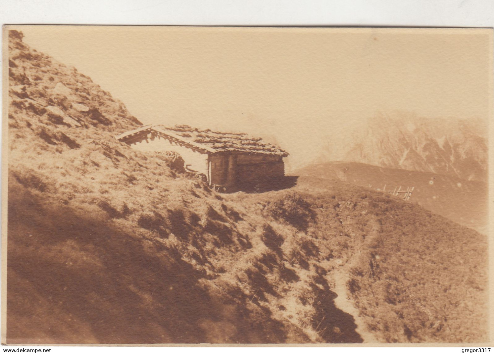 D4599) Berghütte Bei HALL In Tirol - Alte Original FOTO AK - A. Riepenhausen 1918 - Hall In Tirol