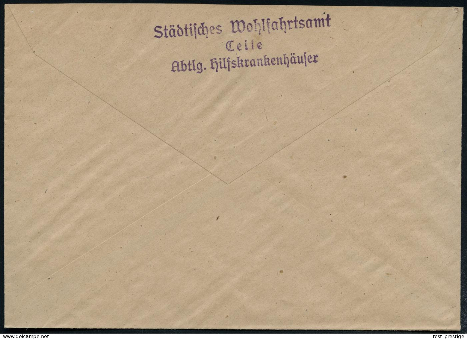 CELLE/ 1/ Stadtverwaltung 1945 (9.11.) Aptierter AFS Francotyp Francotyp "Hakenkreuz" = Nur Hakenkreuz Entfernt = Notmaß - Autres & Non Classés