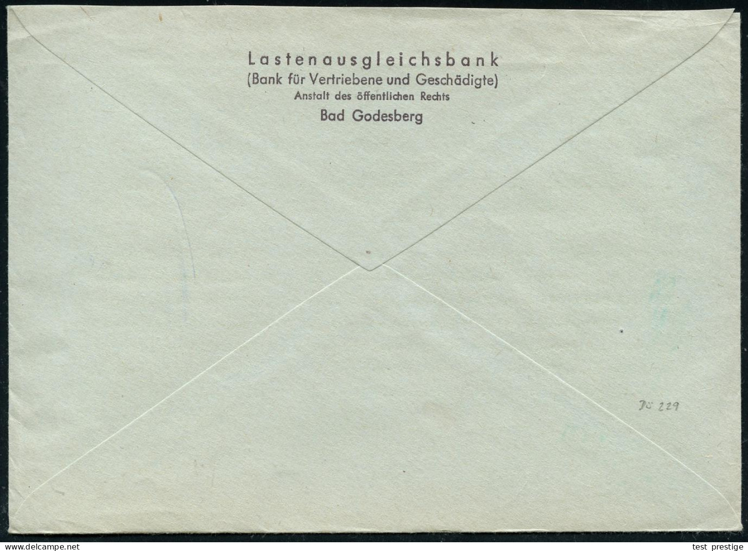 (22c) BAD GODESBERG 1/ Lastenausgleichsbank/ Bank Für Vertriebene U.Geschädigte.. 1961 (27.7.) AFS Francotyp , Rs. Abs.- - Other & Unclassified