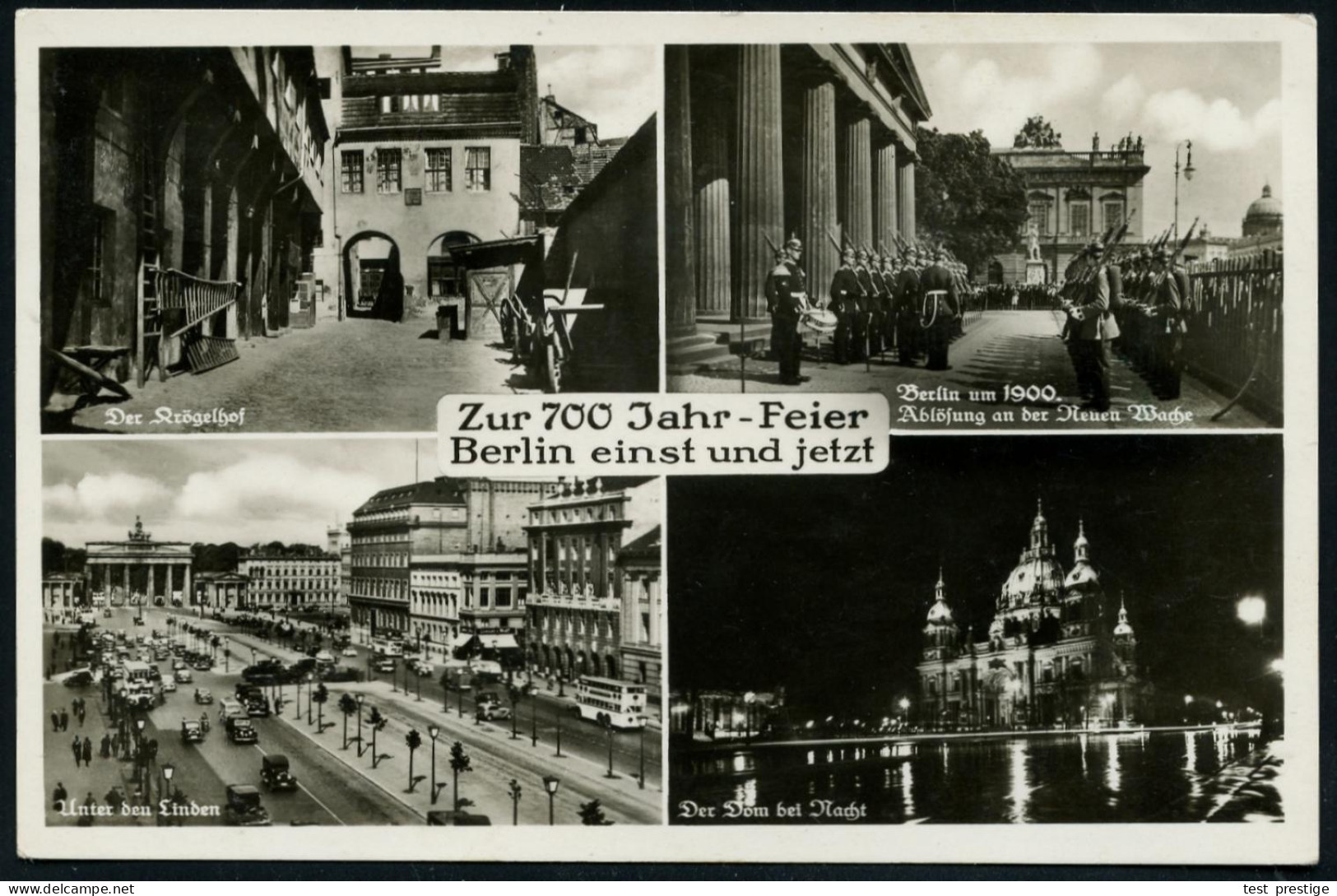 BERLIN FAHRBARES POSTAMT/ F/ 700 Jahre Berlin 1937 (18.8.) SSt (Stadtwappen) Auf S/w.-Jubil.-Sonder-Kt.: 700 Jahr-Feier/ - Other & Unclassified