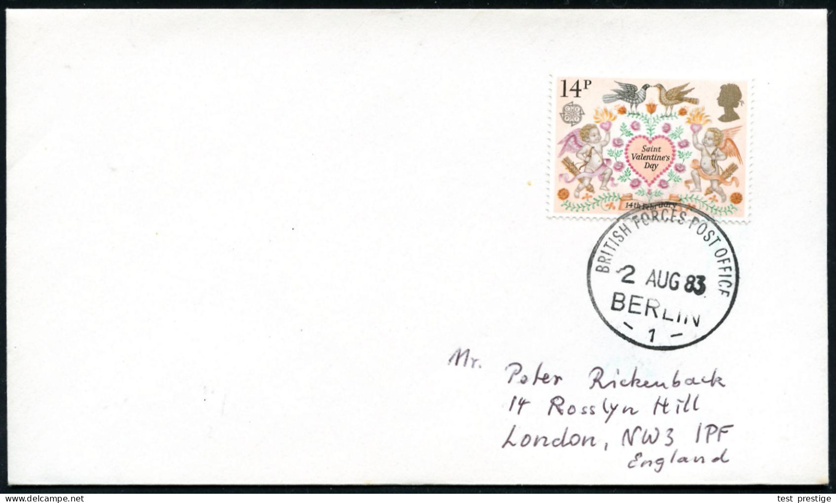 Berlin 1983 (2.8.) 1K: BRITISH FORCES POST OFFICE/BERLIN/- 1 - = Brit. Feldpostamt West-Berlin , Brit. Frankatur, Ausl.- - Sonstige & Ohne Zuordnung