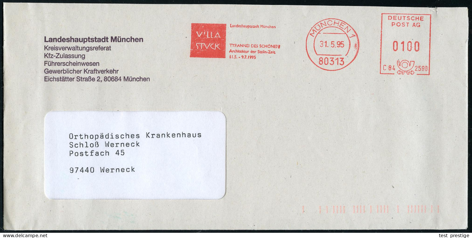 80313 MÜNCHEN 1/ C84 259D/ Landeshauptstadt/ VILLA STUCK/ TYRANNEI DES SCHÖNEN/ Architektur Der Stalinzeit/ 11.5.-9.7. 1 - Other & Unclassified