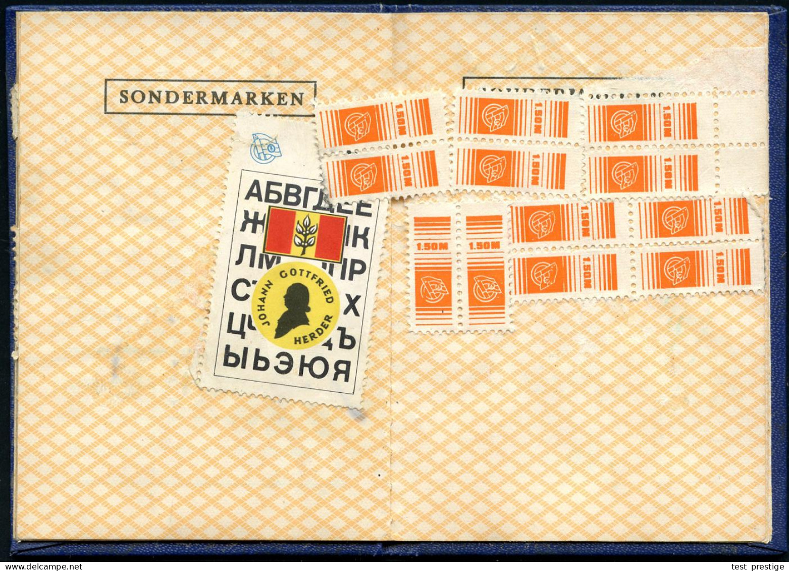 Walldorf/ Werra 1971 Mitgliedsbuch "Gesellschaft Für Deutsch-Sowjet.Freundschaft" (Pappeinband) Mit Aufnahmemarke 50 Pf. - Sonstige & Ohne Zuordnung