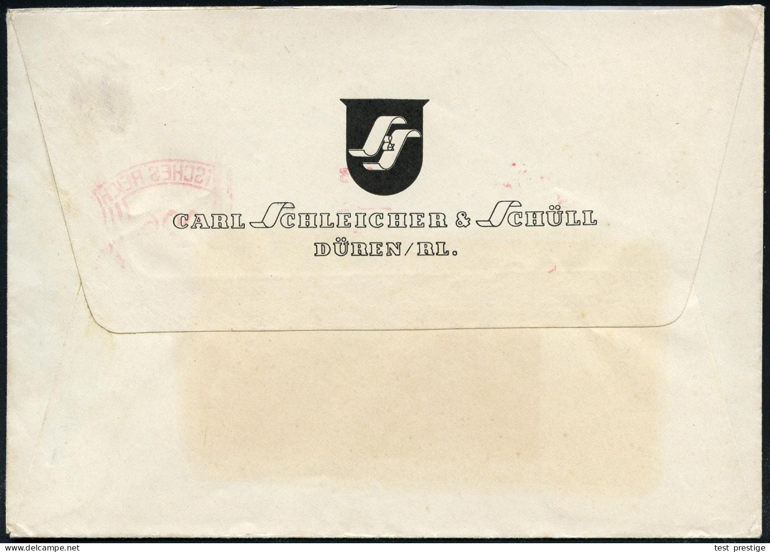 DÜREN (RHEINL)/ 1/ S & S PAPIERE/ Vorbildlich Seit über 75 Jahren 1933 (28.12.) AFS Francotyp = 2 Papier-bahnen,  Rs. Mo - Autres