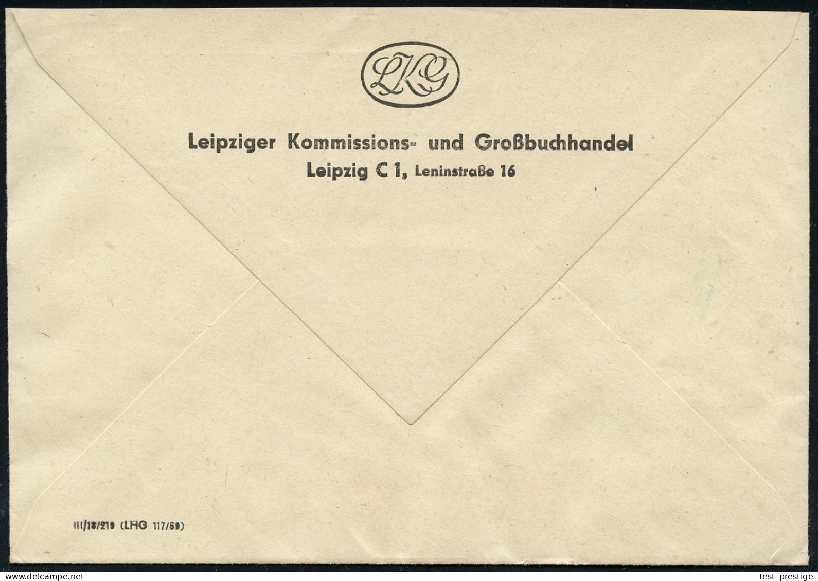 LEIPZIG C 1/ 1960/ Mit Dem/ Buch/ Zu Neuen Erfolgen/ LKG.. 1960 (27.2.) Blauer AFS = DDR-Dienstfarbe, Aptierte PLGZ (Log - Otros