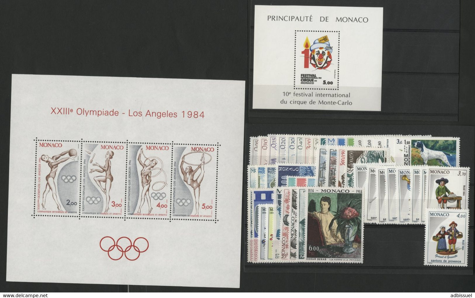 MONACO ANNEE COMPLETE 1984 COTE 117 € NEUFS ** (MNH) N° 1404 à 1455 Vendue à 15 % De La Cote. TB - Komplette Jahrgänge