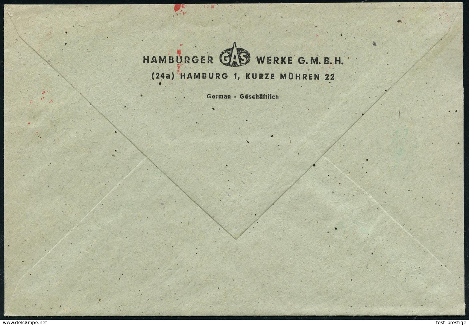 (24a) HAMBURG 1/ GAS/ DIE/ LEBENDIGE/ FLAMME 1949 (8.2.) Dekorativer AFS Francotyp (Gasflamme) Rs. Abs.-Vordruck, (unsic - Gas