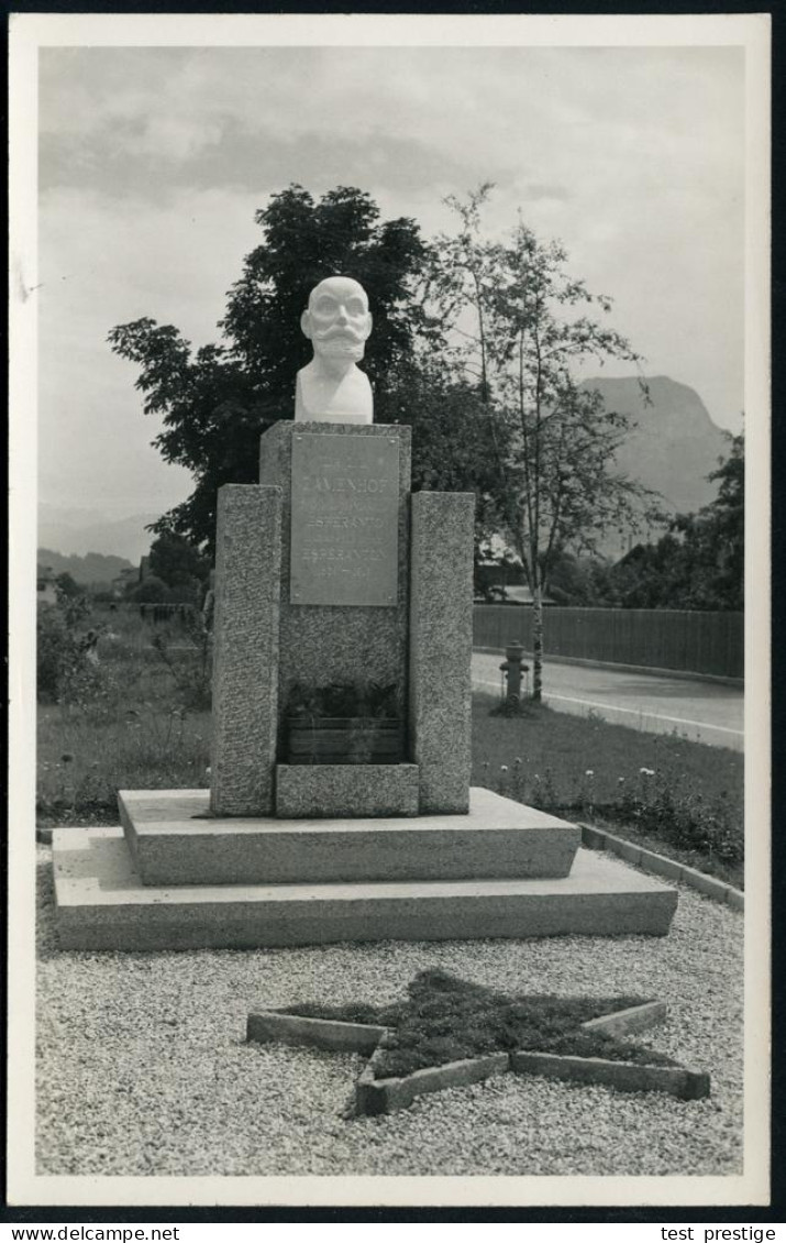 ÖSTERREICH 1952 (27.7.) Zweisprachiger SSt.: WÖRGL/ ENTHÜLLUNG DES/Dr. L.L.ZAMENHOF-DENKMALS.. (Wappen) Auf 20 Gr. Esper - Esperanto