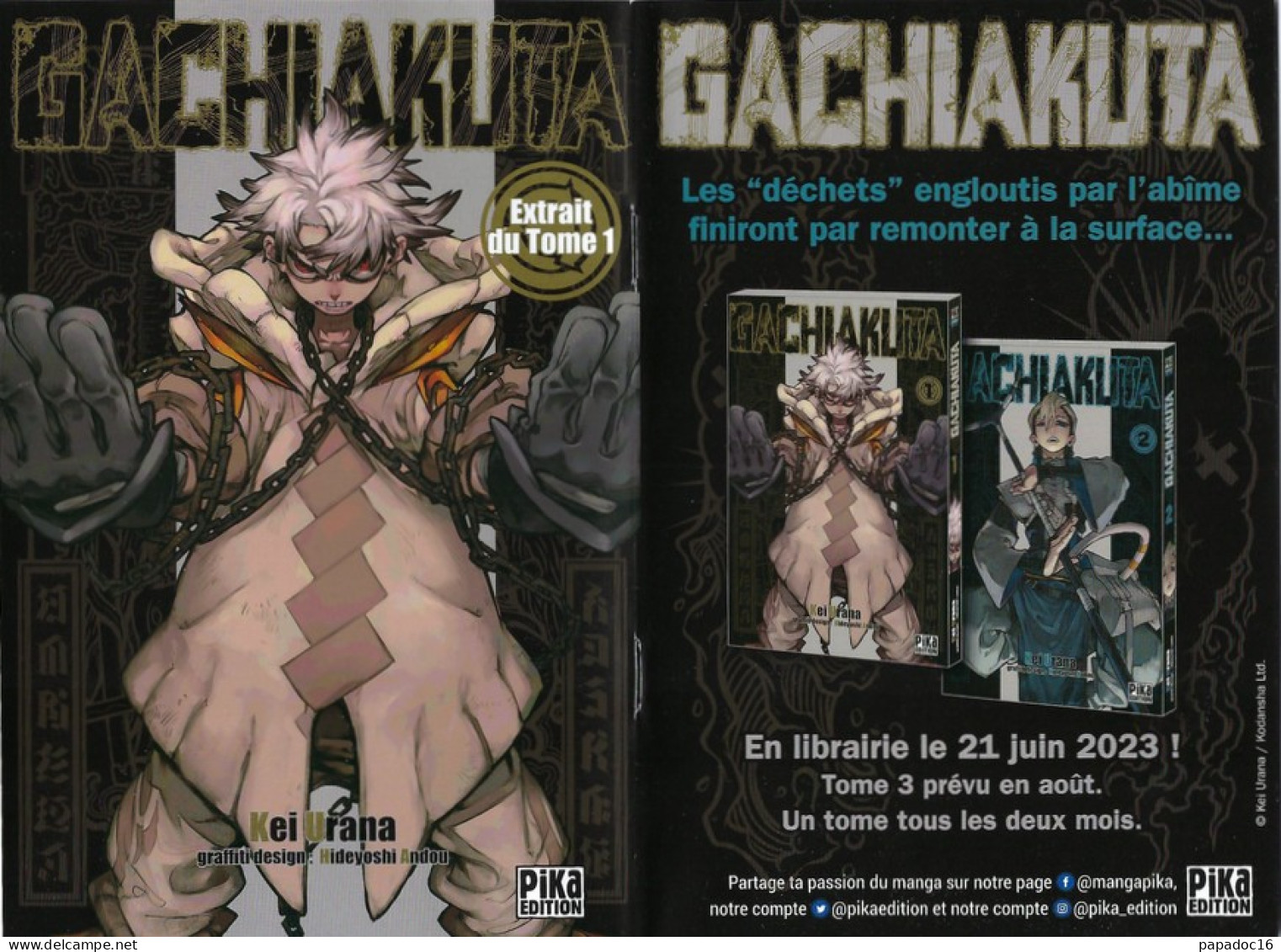 BD - Gachiakuta - Extrait Du Tome 1 - Kei Urana, éd. Pika 2023 - Mangas Versione Francese