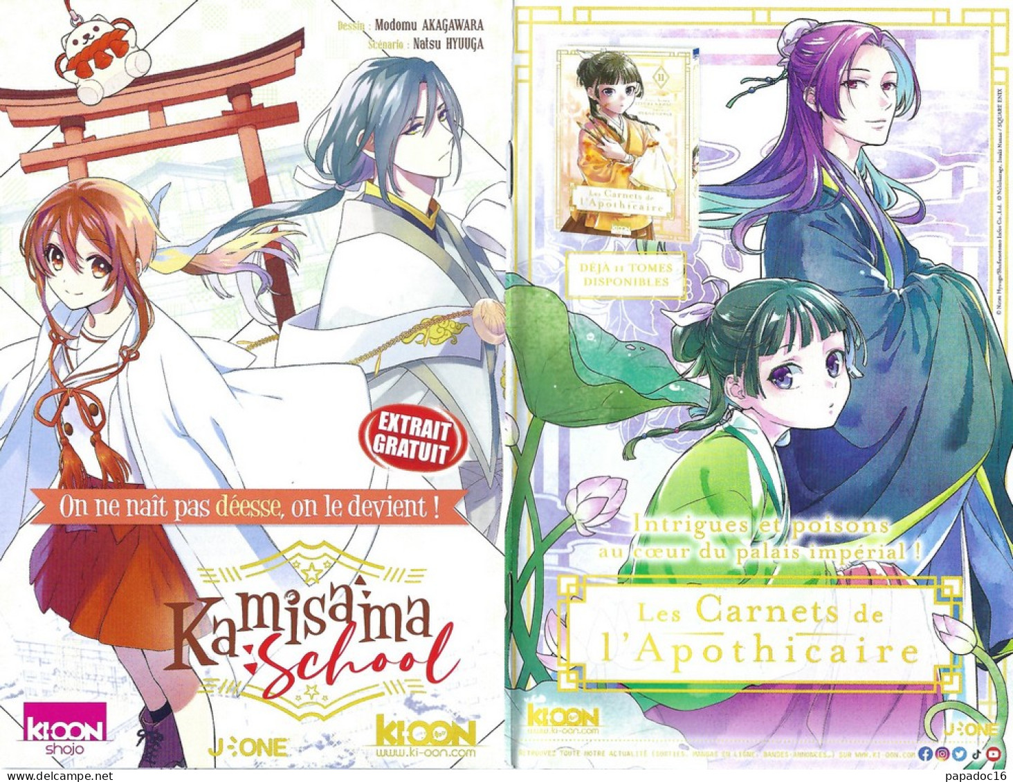 BD - Kamisama School - Extrait Du Tome 1 - Natsu Hyuuga /Modomo Akagawara, Ed. Ki-oon 2023 [+ Ill. Nekokurage] - Mangas Versione Francese