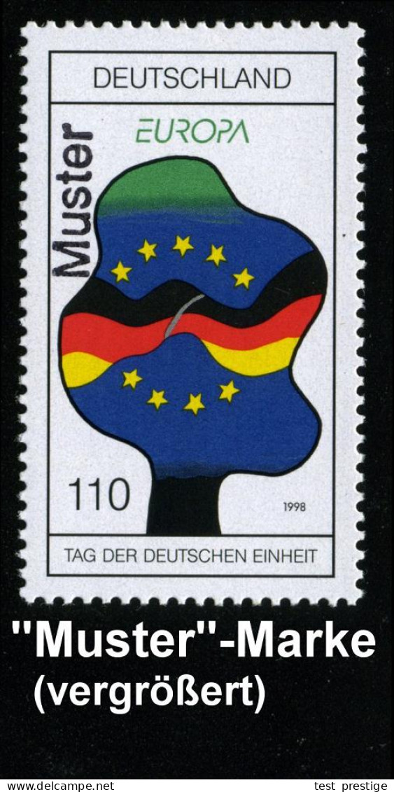 B.R.D. 1998 (Mai) 110 Pf. CEPT (Europa-Baum) Mit Amtl. Handstempel  "M U S T E R" , Postfr. + Amtl. Ankündigungsblatt D. - Sonstige & Ohne Zuordnung