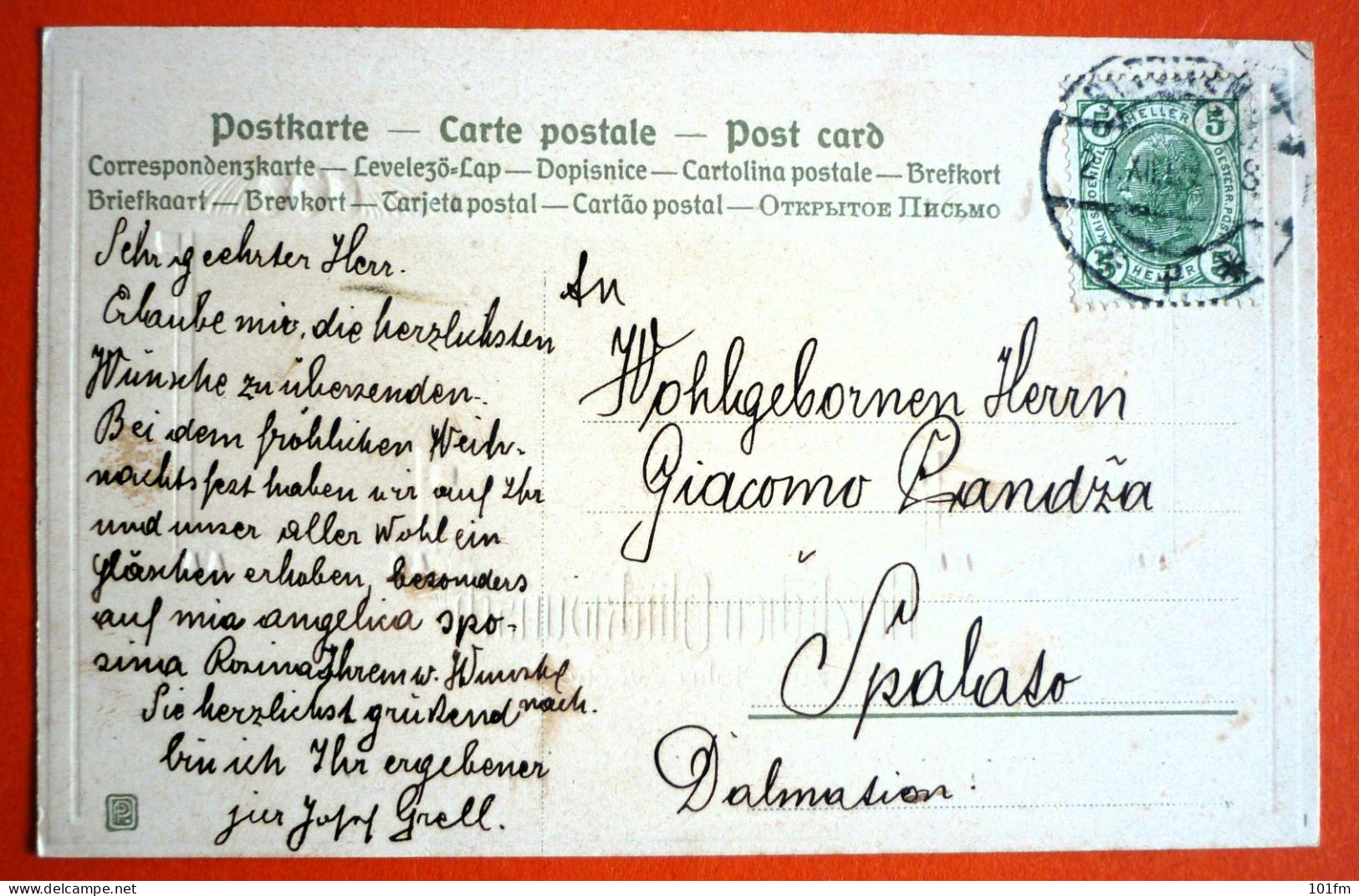 HERZLICHEN GLUCKWUNSCH ZUM JAHRESWECHSEL , USED 1909 - Anno Nuovo