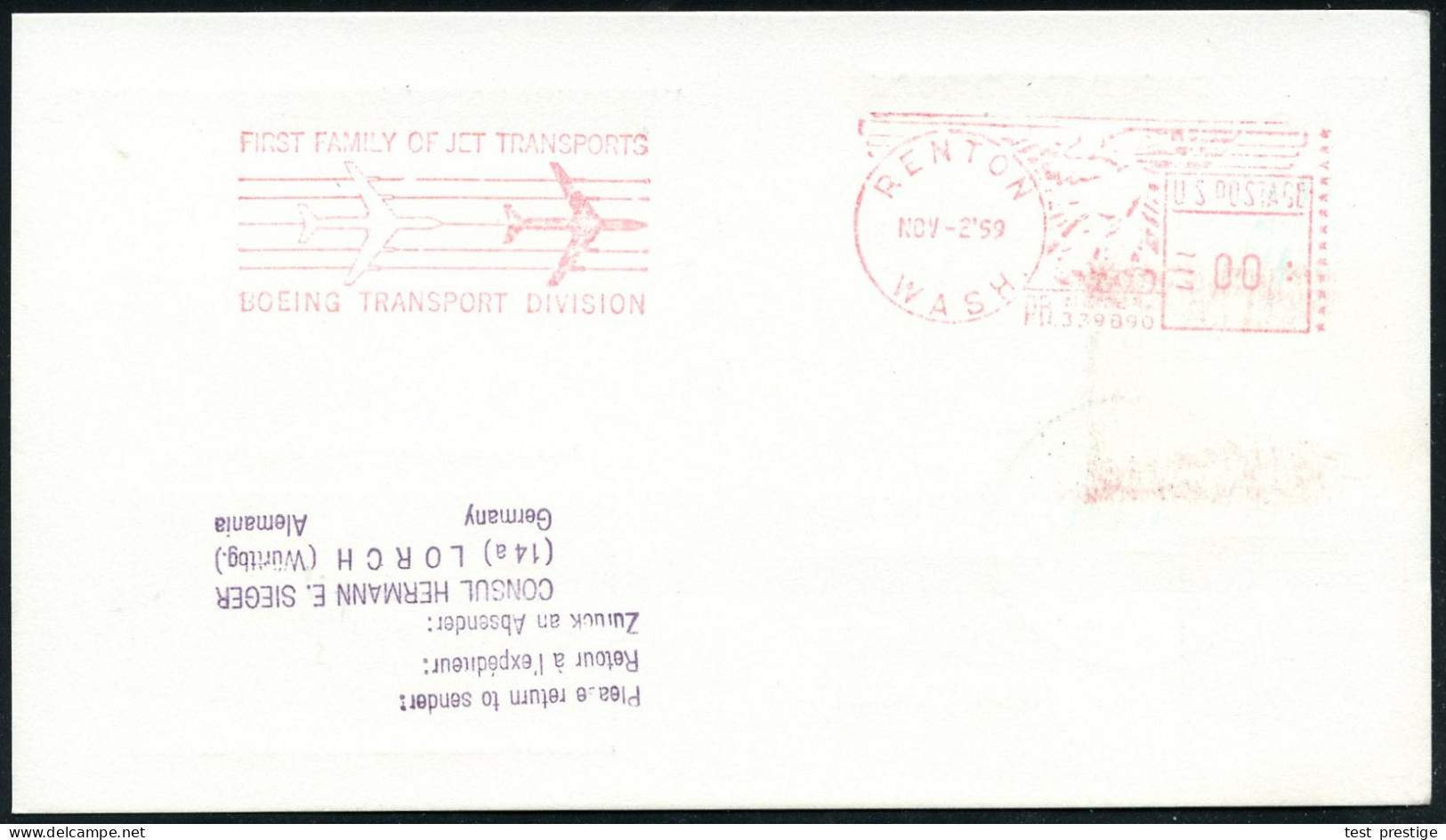 (1) BERLINb/ ZENTRALFLUGHAFEN 1959 (24.10.) 2K-Steg = Hauspostamt Flughafen Tempelhof Auf LPP 15 Pf. Luftbrücken-Denkmal - Other (Air)