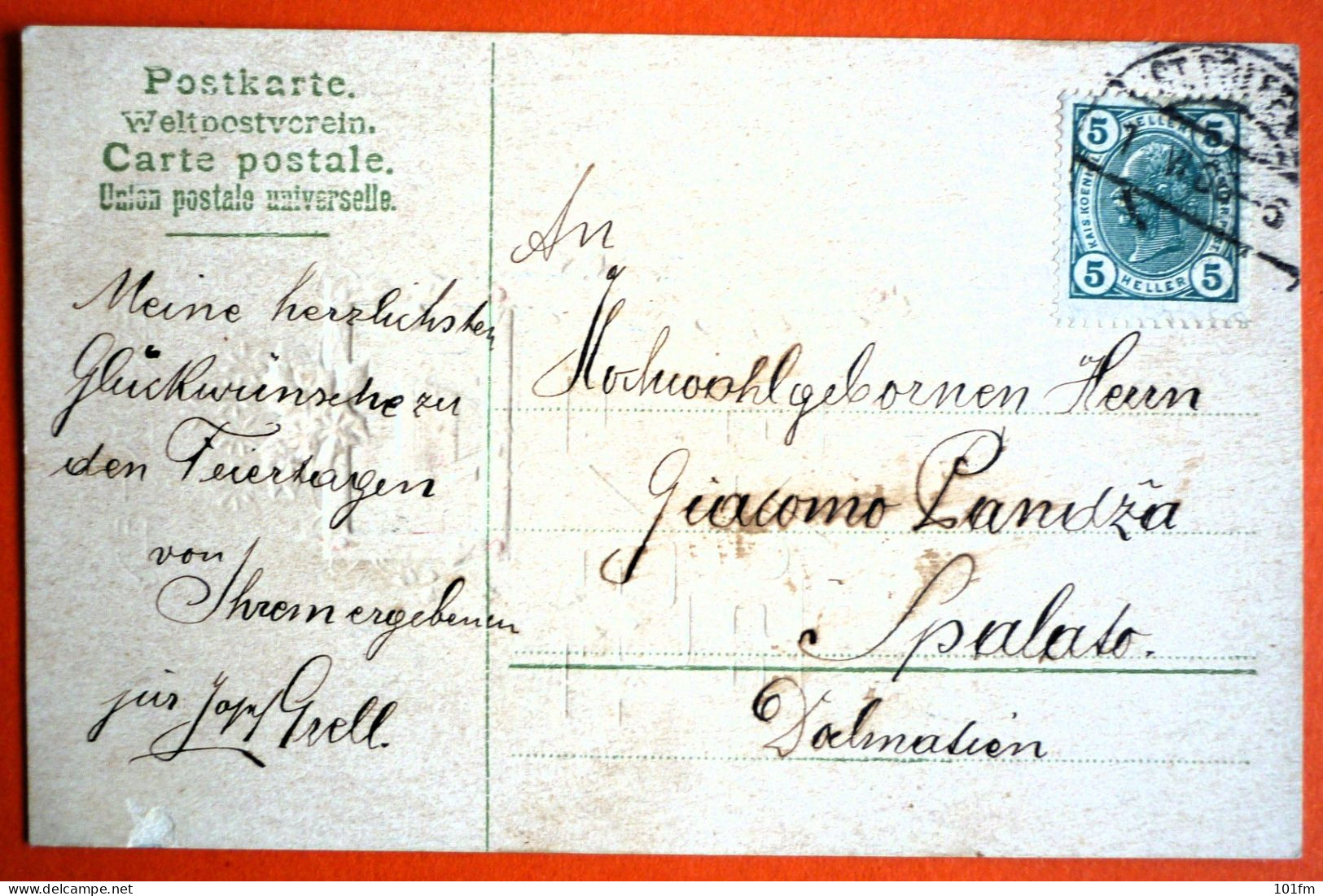 HERZLICHEN FINGST-GRUSS , USED 1906 - Pentecôte