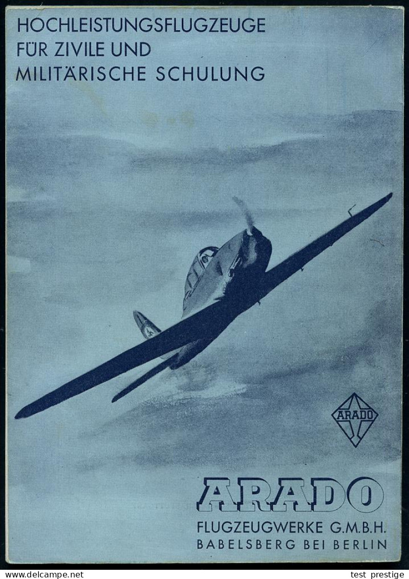 DEUTSCHES REICH 1938 Paperback "Die Motorflugausbilung Im NS-Fliegerkorps", Blauer Titel Mit (NSFK-Logo: Ikarus, Rs. ARA - Airplanes