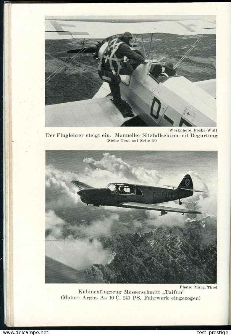 DEUTSCHES REICH 1938 Paperback "Die Motorflugausbilung im NS-Fliegerkorps", blauer Titel mit (NSFK-Logo: Ikarus, rs. ARA