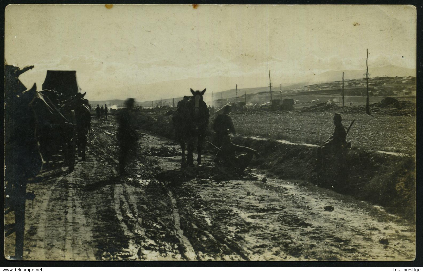 DEUTSCHES REICH 1917 (14.7.) Aptierte 1K-Brücke: K. D. Feldpost/b = Tarnstempel + Schw. 3L:  .. B A L L O N Z U G  1 1 0 - Montgolfier