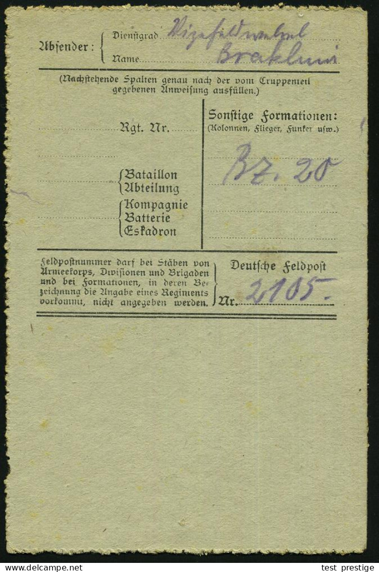 DEUTSCHES REICH 1918 (22.7.) Aptierter, Bayer. 2K-Gitter: FELD-POST = Tarnstempel + Viol. Ra.2: ..B A L L O N Z U G  Nr. - Montgolfières