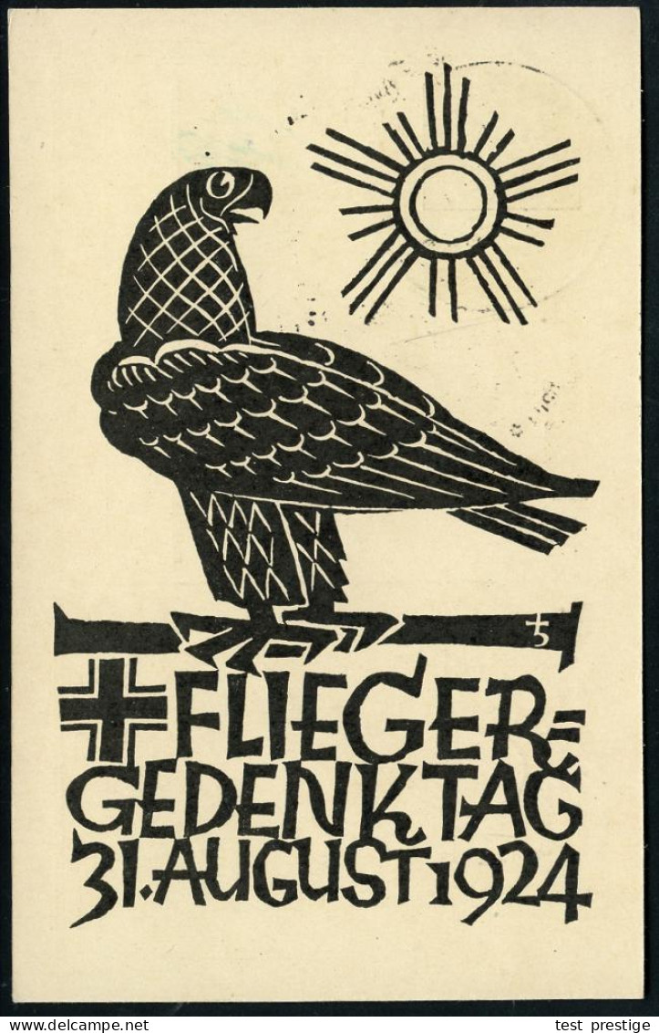 GERSFELD (Rhön) 1924 (31.8.) SSt.: Fliegerlager WASSERKUPPE/b. GERSFELD/(Rhön)/Rhön-Segelflug Wettbewerb  (Adler = Flieg - Aviones