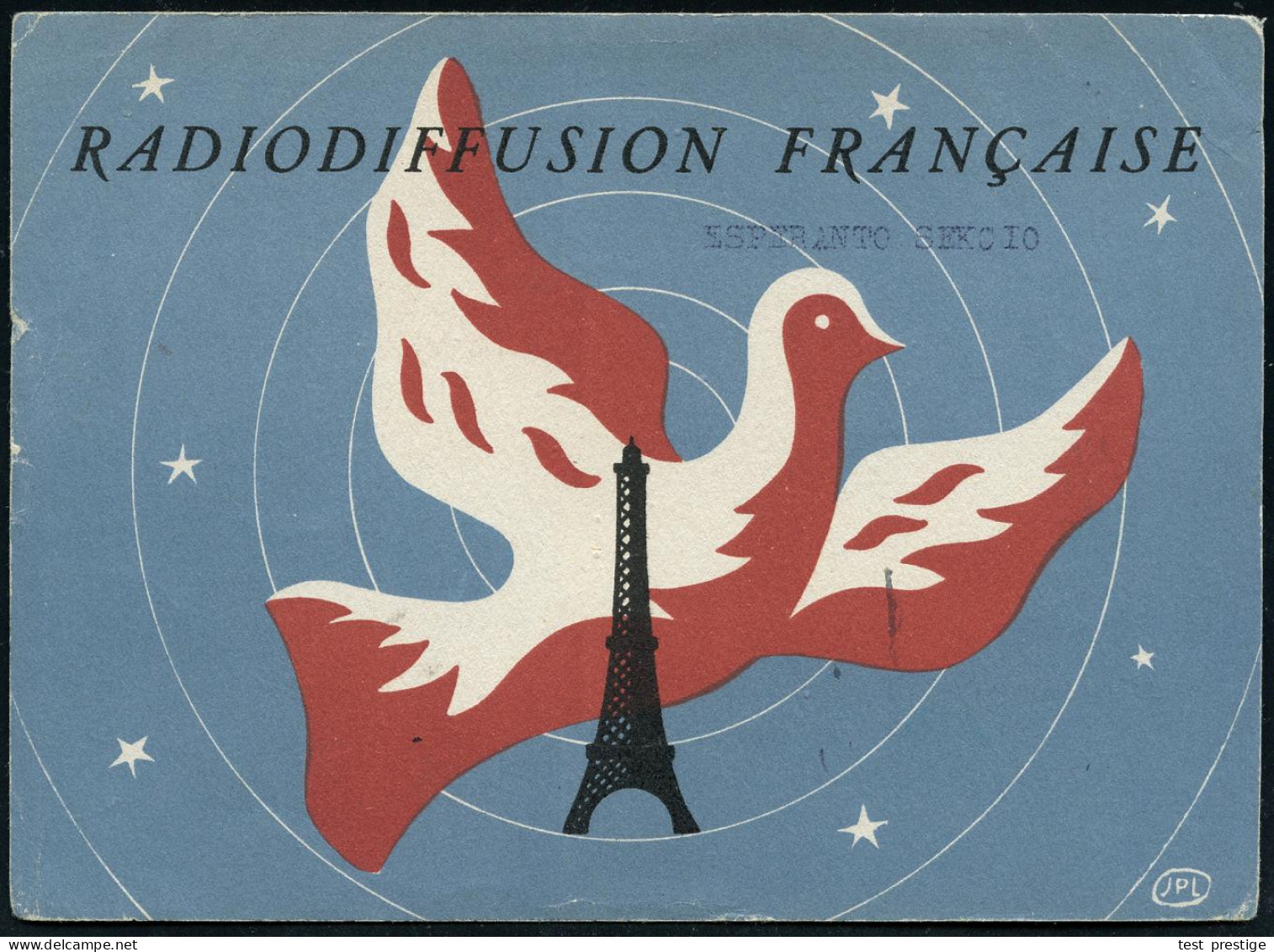 FRANKREICH 1948 (23.8.) AFS Saras: PARIS-VII/G 3395/RADIODIFFUSION FRANCAISE.. Esperanto-Sektion Radios Auf Dekorativer  - Other