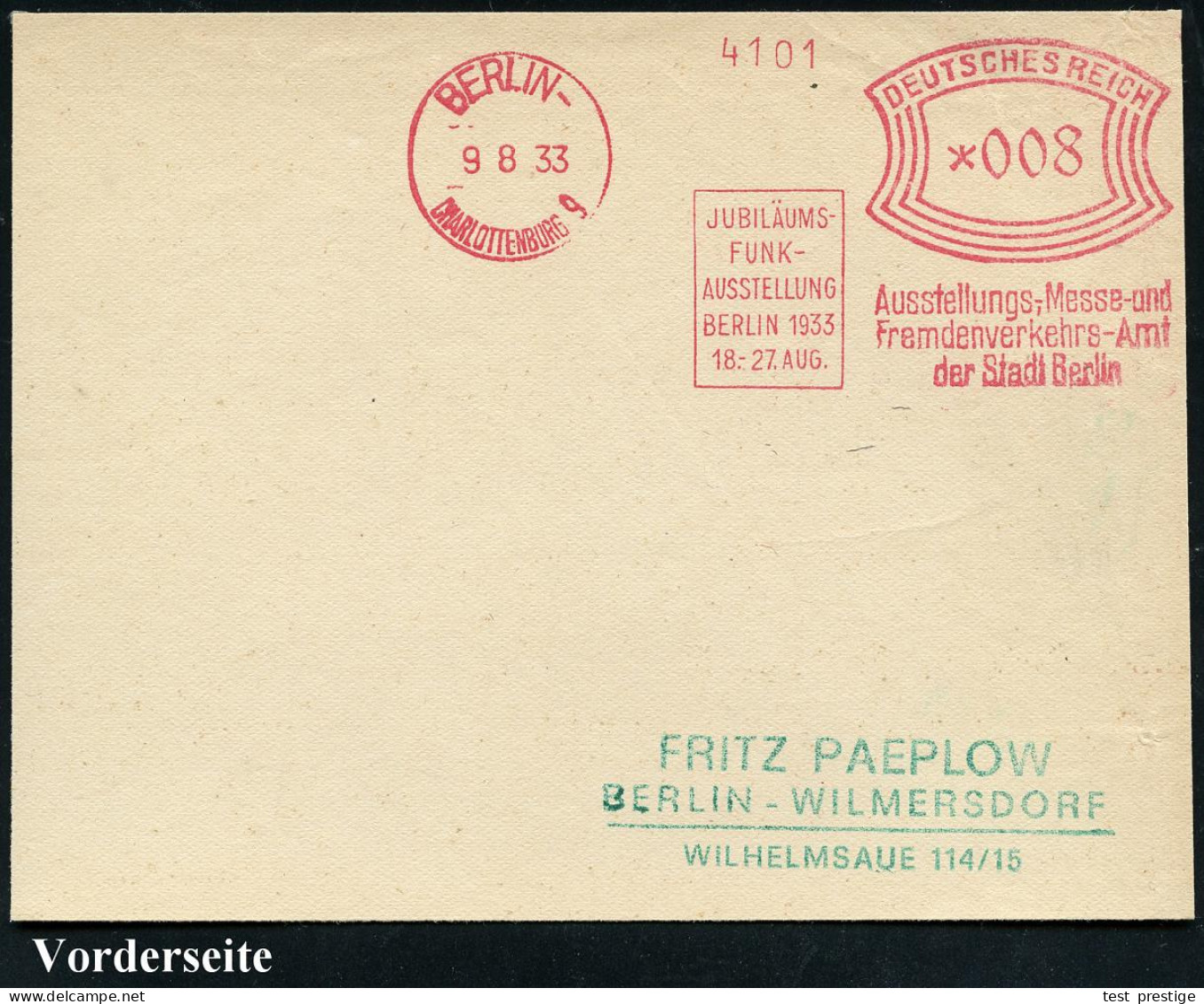 BERLIN W/ *35u/ GROSSE/ DEUTSCHE/ FUNK-/ AUSSTELLUNG 1928 (1.8.) MWSt = Berliner Funkturm , Klar Gest. Inl.-Karte (Bo.10 - Otros