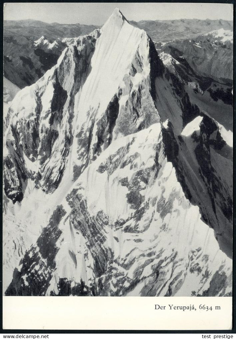 PERU /  SCHWEIZ 1965 (Mai) 2K: LIMA/BUZONES Auf S/w.-Expeditions-Sonder-Kt.: BERNER ANDEN-EXPEDITION 1965 + 9 Faksimilie - Geography