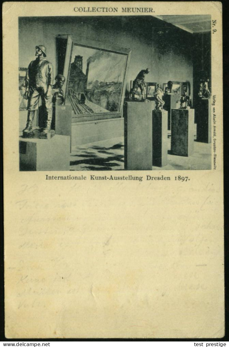 Dresden 1897 PP 5 Pf Grün: Internat. Kunst-Ausstellung, COLLECTION MEUNIER = Skulpturen U. Gemälde Zum Bergbau U. Verhüt - Other & Unclassified